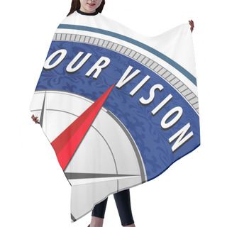 Personality  Our Vision Concept With Compass Hair Cutting Cape