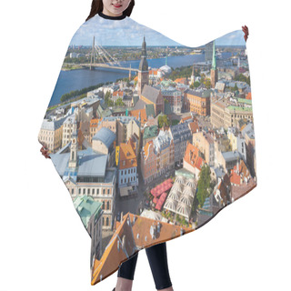 Personality  Top View Of The Old City Of Riga Hair Cutting Cape