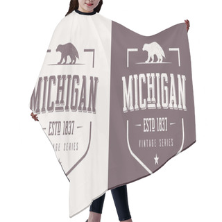Personality  Michigan State Textured Vintage Vector T-shirt And Apparel Desig Hair Cutting Cape