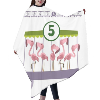 Personality  Train With Numbers And Animals Isolated On White Background Hair Cutting Cape