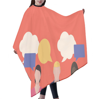Personality  People Talking Illustration Hair Cutting Cape