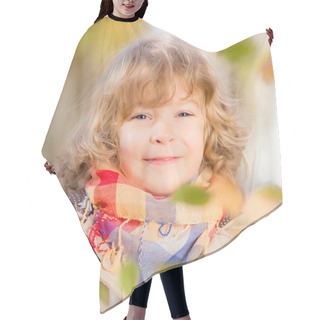Personality  Child In Autumn Field Hair Cutting Cape