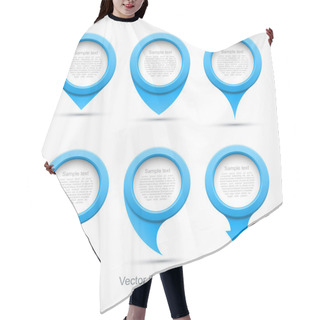 Personality  Set Of Blue Circle Pointers 3D Hair Cutting Cape