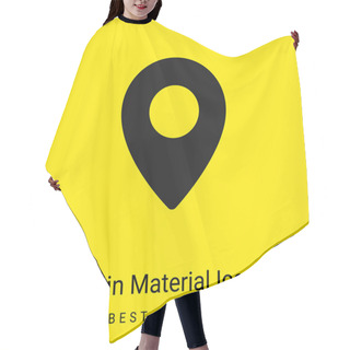 Personality  Black Placeholder Variant Minimal Bright Yellow Material Icon Hair Cutting Cape