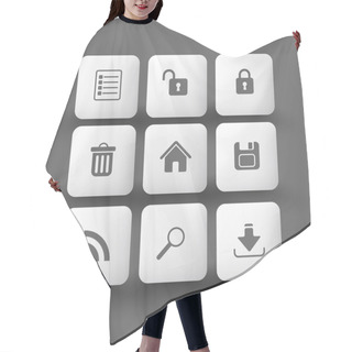 Personality  Media And Communication Icons Hair Cutting Cape