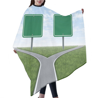 Personality  Cross Roads With Blank Signs Hair Cutting Cape