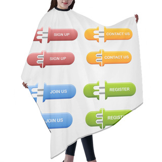 Personality  Set Of Buttons Hair Cutting Cape