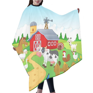 Personality  Farm With Animals Hair Cutting Cape