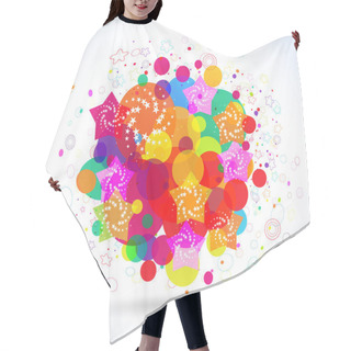 Personality  Colorful Background With Different Shapes Hair Cutting Cape