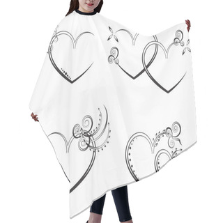 Personality  Vector Heart Hair Cutting Cape