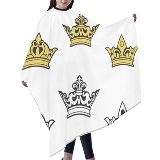 Personality  Heraldic Crowns Hair Cutting Cape