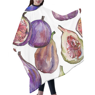 Personality  Exotic Figs Wild Fruit In A Watercolor Style Pattern. Hair Cutting Cape