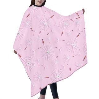 Personality  Light Pink Seamless Pattern With Dandelion Fluff Hair Cutting Cape