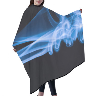 Personality  Blue Colorful Flowing Smoke On Black Background Hair Cutting Cape