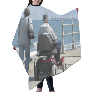 Personality  Motorized Wheelchair User Hair Cutting Cape