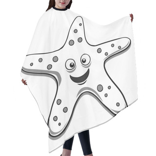 Personality  Starfish Black And White Hair Cutting Cape