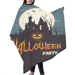 Personality  Happy Halloween Party Poster Hair Cutting Cape