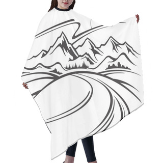 Personality  Mountain Landscape Hair Cutting Cape