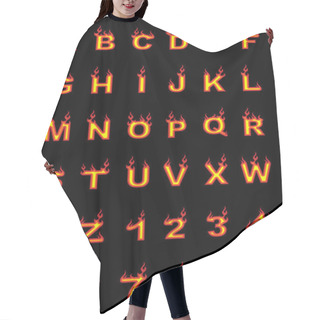 Personality  Fire Alphabet, Cartoon-style, Simple Red Hair Cutting Cape