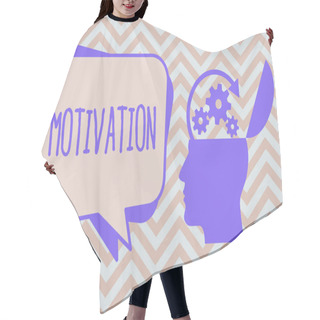 Personality  Word Writing Text Motivation. Business Concept For Reasons For Acting Behaving In A Particular Way Supporting Facts Hair Cutting Cape
