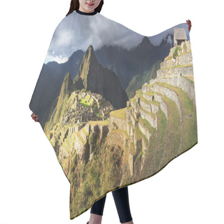 Personality  Machu Picchu, Peru, UNESCO World Heritage Site. One Of The New S Hair Cutting Cape
