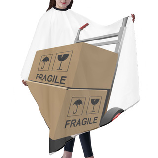 Personality  Boxes On Hand Pallet Truck. Vector Illustration Hair Cutting Cape