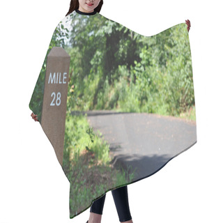 Personality  Mile Marker Along A Walking, Biking, And Jogging Path Hair Cutting Cape