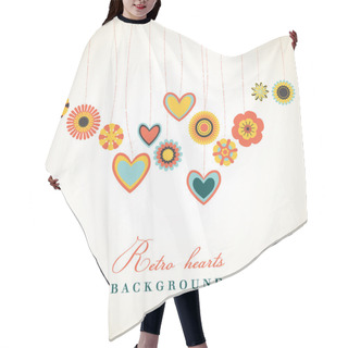 Personality  Retro Flowers With Hearts Hair Cutting Cape