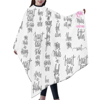 Personality  Love Valentines Day Quote Typography Set Hair Cutting Cape
