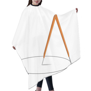 Personality  Drawing Compass And Circle Hair Cutting Cape