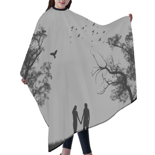 Personality  Lovers In A Park Hair Cutting Cape