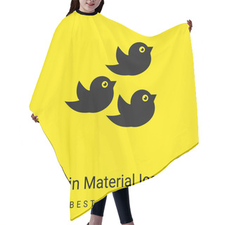 Personality  Birds Group Minimal Bright Yellow Material Icon Hair Cutting Cape