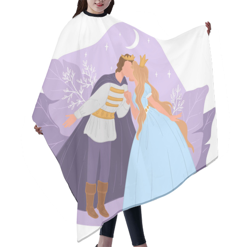 Personality  Fairy Tale Characters By Moonlight. Prince Kissing Princess, People In Love In Fantasy Magic World. Cartoon Or Romance Of Boy And Girl. Dating Man And Woman Wearing Crowns. Vector In Flat Style Hair Cutting Cape