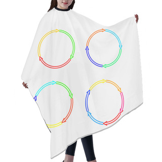 Personality  A Set Of Circular Marks Hair Cutting Cape