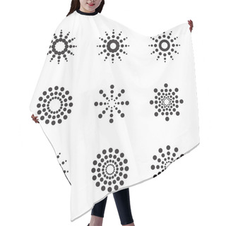 Personality  Halftone Dots Forms Hair Cutting Cape