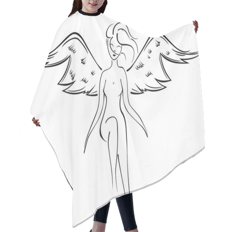 Personality  Naked Fairy Hair Cutting Cape