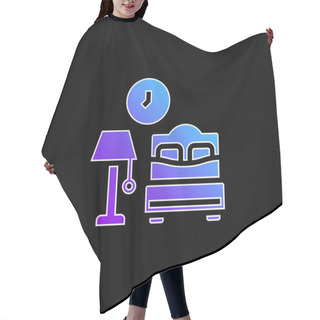 Personality  Accomodation Blue Gradient Vector Icon Hair Cutting Cape