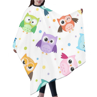 Personality  Owls Pattern Hair Cutting Cape