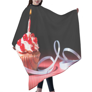 Personality  Surprise Muffin With Candle Hair Cutting Cape