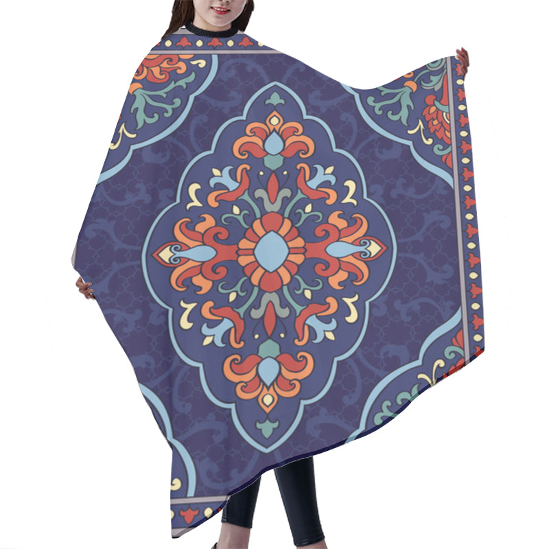 Personality  Colorful template for carpet.  hair cutting cape