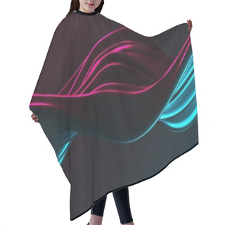 Personality  Colorful Liquid Metallic Wavy Background. 3d Render Illustration Hair Cutting Cape