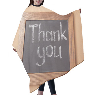 Personality  Chalkboard With Thank You Lettering On Beige Background Hair Cutting Cape