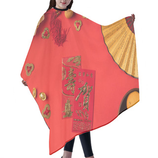 Personality  Chinese Decorations And Tangerines Hair Cutting Cape