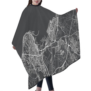 Personality  Urban Vector City Map Of Haifa, Israel, Middle East Hair Cutting Cape