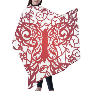 Personality  Laser Cut Vector Template Hair Cutting Cape