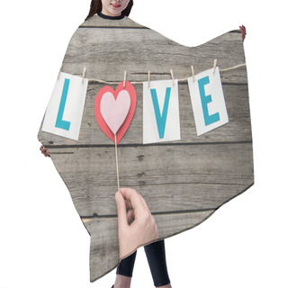 Personality  Handmade Party Decoration With Love Sign  Hair Cutting Cape