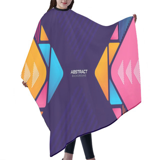 Personality  Geometric Colorful Background Vector Hair Cutting Cape