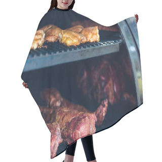 Personality  Meat Prepared In Barbecue Hair Cutting Cape
