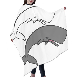 Personality  Hand Drawn   Whales Hair Cutting Cape
