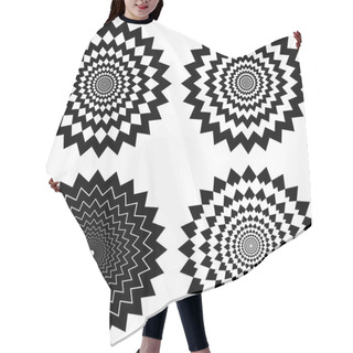 Personality  Zig Zag Circles Hair Cutting Cape